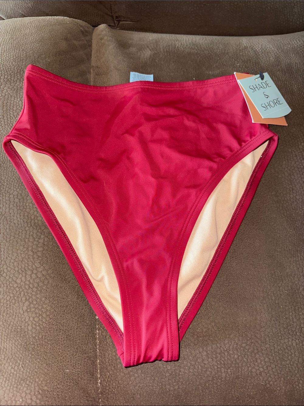 Shade & Shore maroon high waist Bikini Bottoms